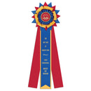 Amesbury 3 Rosette Award Ribbon, 6" Top