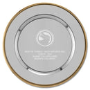 12" Round Charger Award Tray With Gold Border