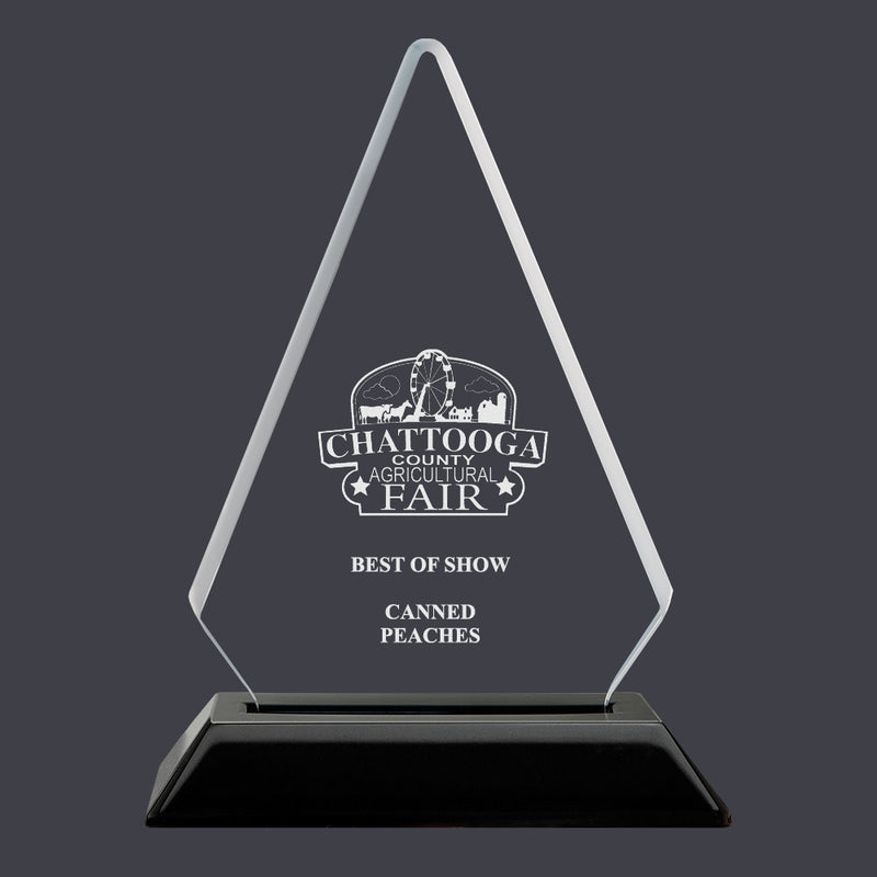 6-1/4" Custom Engraved Arrowhead Acrylic Award