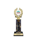 10" Custom Black/Gold Award Trophy w/Insert Top