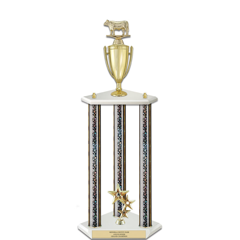 26" White Finished Award Trophy