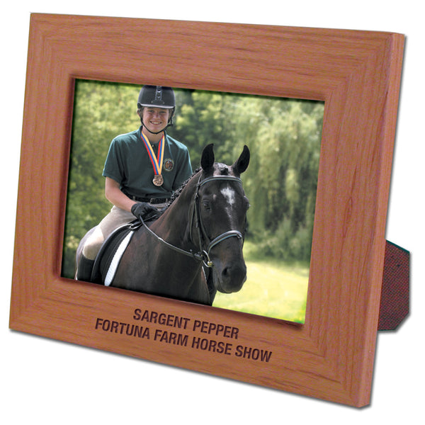 8" x 10" Red Alder Engraved Wooden Award Frame