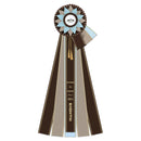 Guernsey 5 Rosette Award Ribbon, 6-1/2" Top