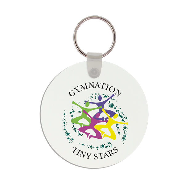 2-1/2" Full Color Round Keychain With Print on Front