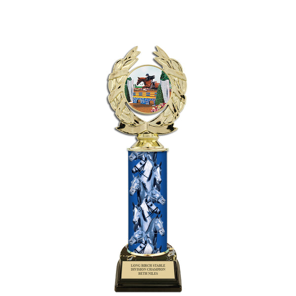 11" Custom Black Base Award Insert Top Trophy