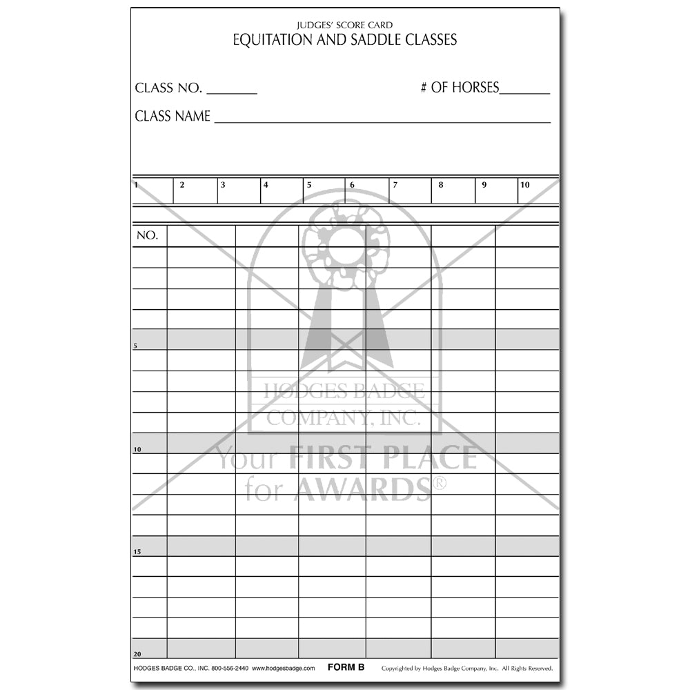 Form B | Horse Forms