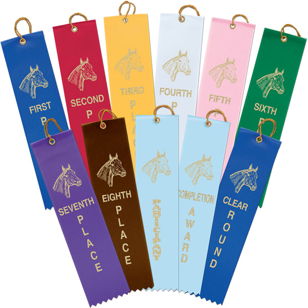 1-5/8" X 6" Stock Square Top Horse Award Ribbon
