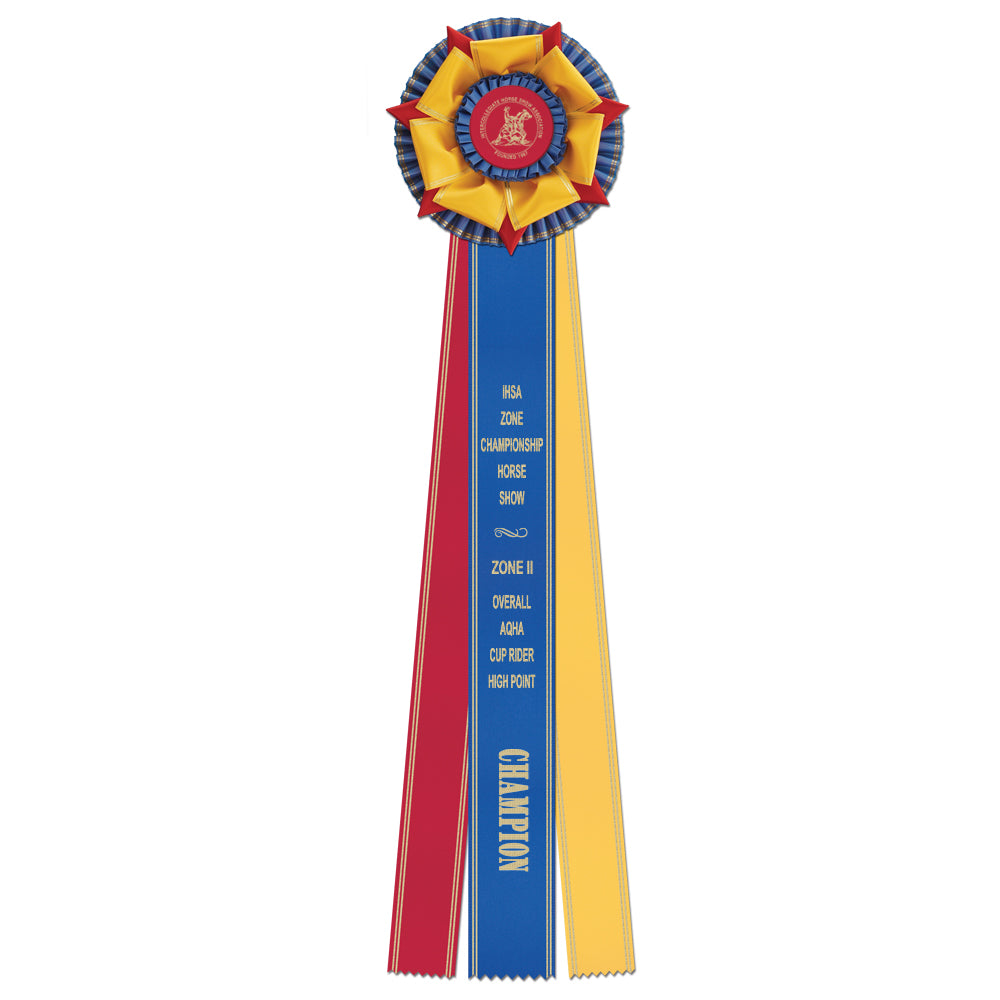 Berkshire 3 Rosette Award Ribbon, 6-1/2