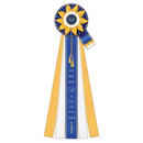 Jersey 5 Rosette Award Ribbon, 6-1/2" Top