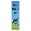 1-5/8" x 6" Custom Multicolor Hemmed Top Award Ribbon.