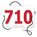Indurotec™ Small Rectangular Exhibitor Number With String