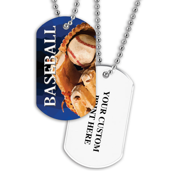 1-1/8" x 2" Full Color Stock Design Dog Tags With Print on Front and Back