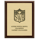 12" x 15" Custom Cherry Plaque With Engraved Plate