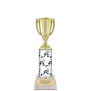10" Custom Column Trophy with White Base