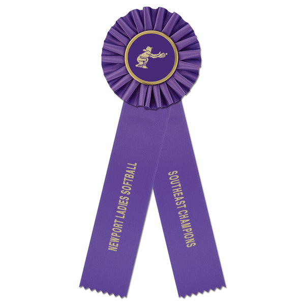Ideal 2 Rosette Award Ribbon, 4" Top