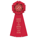 Beauty 3 Rosette Award Ribbon 4-1/2" Top