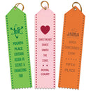 2" x 8" Custom Point Top Award Ribbon With Border