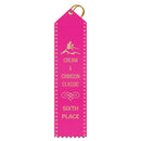 2" x 8" Custom Point Top Award Ribbon With Border