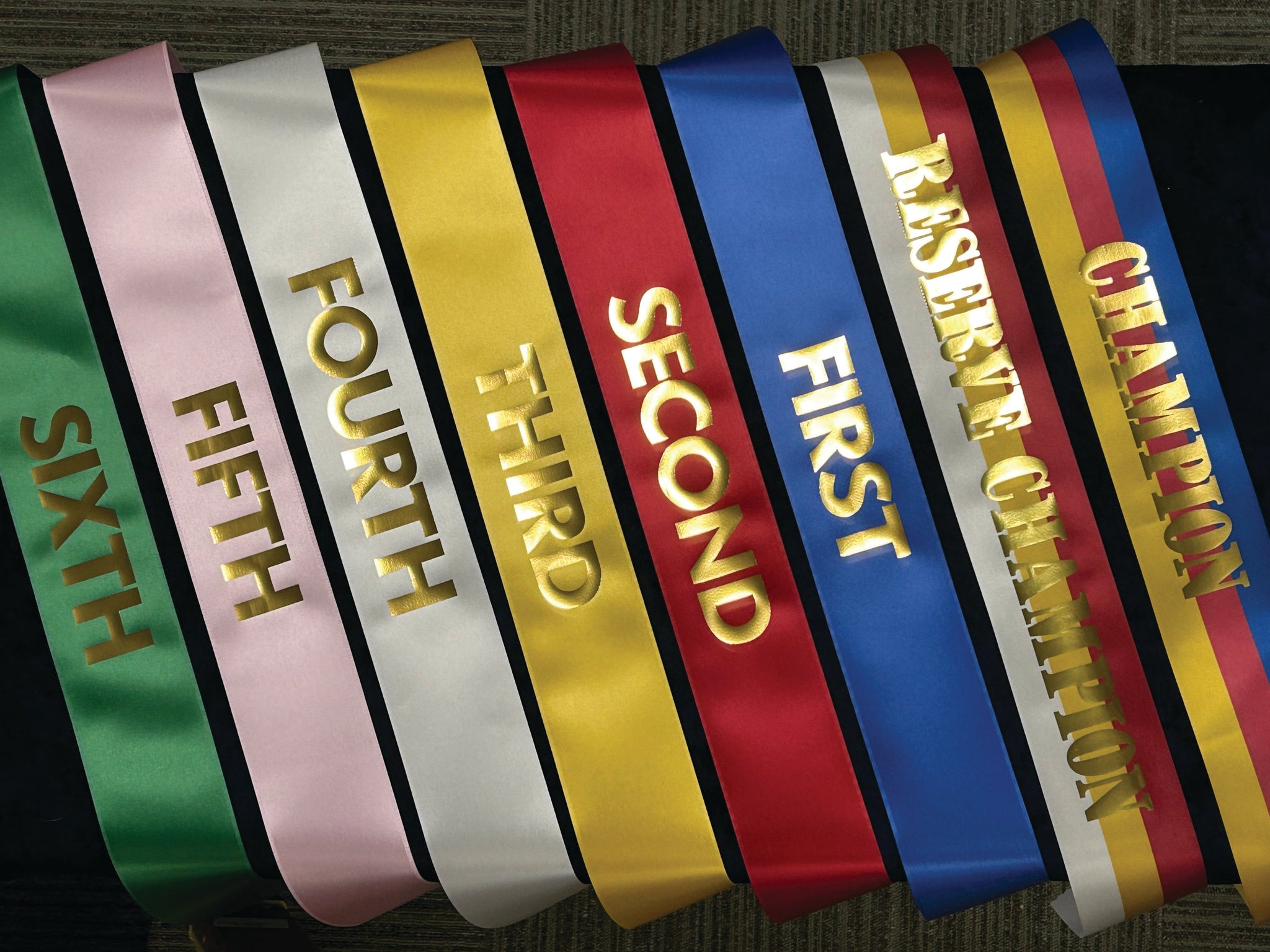 Stock Derby Rider Sashes for the Winner