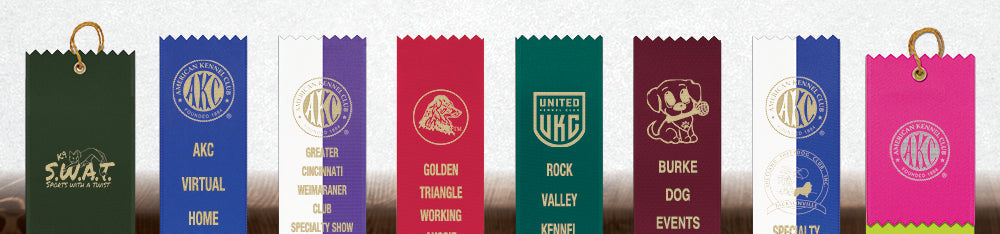 Dog Show Pinked Top Ribbons