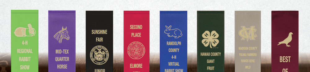Fair, Festival & 4-H Hemmed Top Ribbons