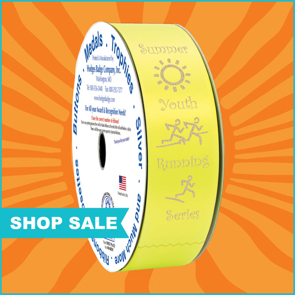 2" X 100 Yards Custom Award Ribbon Roll - 15% OFF + FREE NEW CUSTOM LOGO/DESIGN - SALE