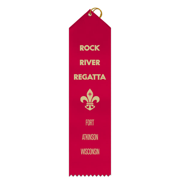 Red and White Medal Neck Ribbon - Priced Each Starting at 12