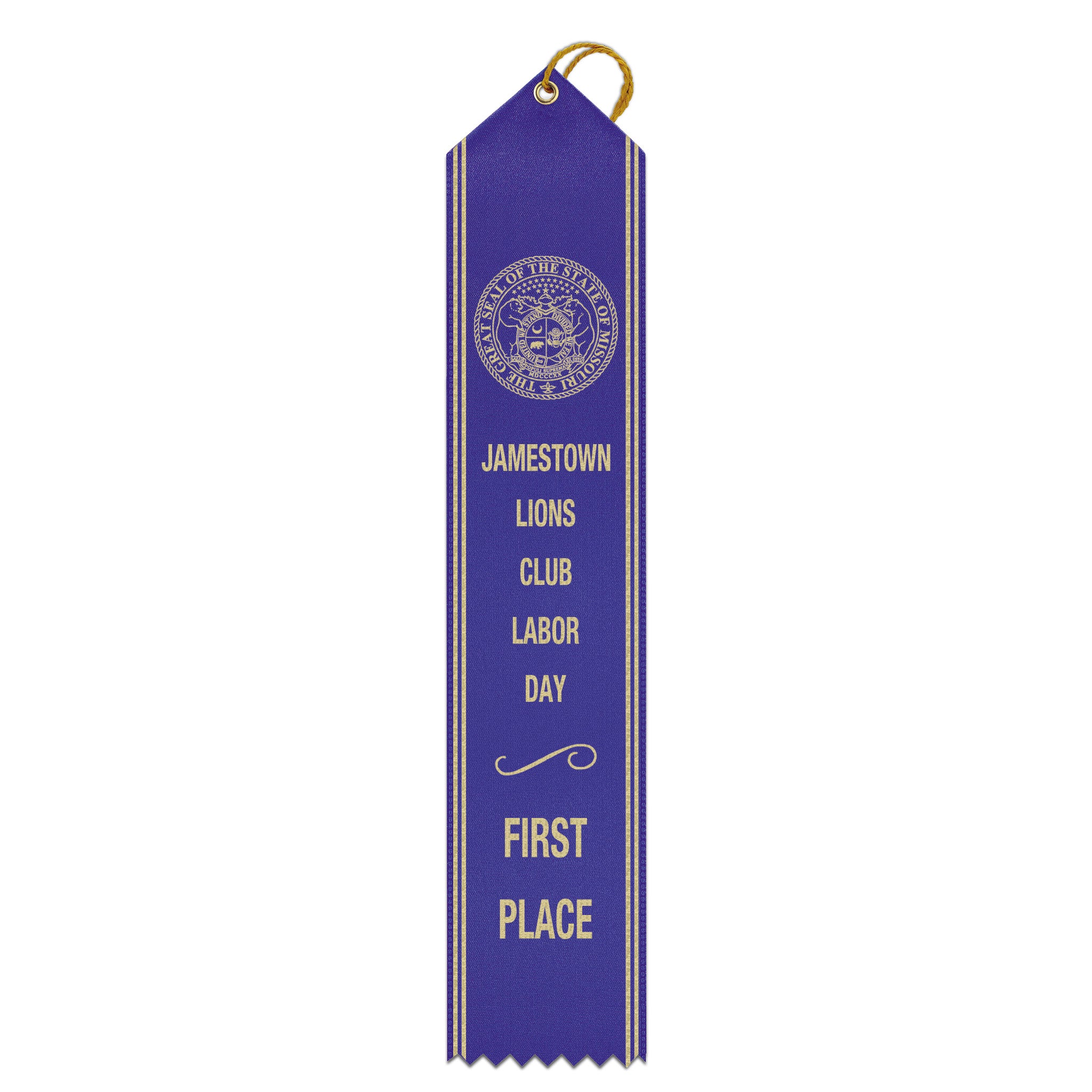 Point Top Award Ribbon w/ Border | Award Ribbons | Hodges Badge