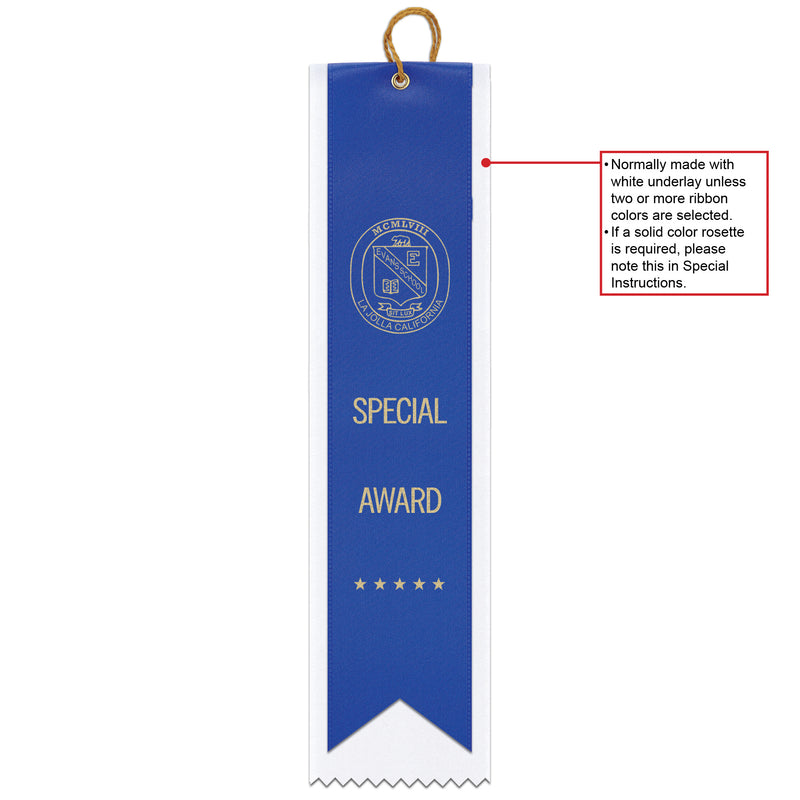 2 Layered Square Top Award Ribbon | Award Ribbons
