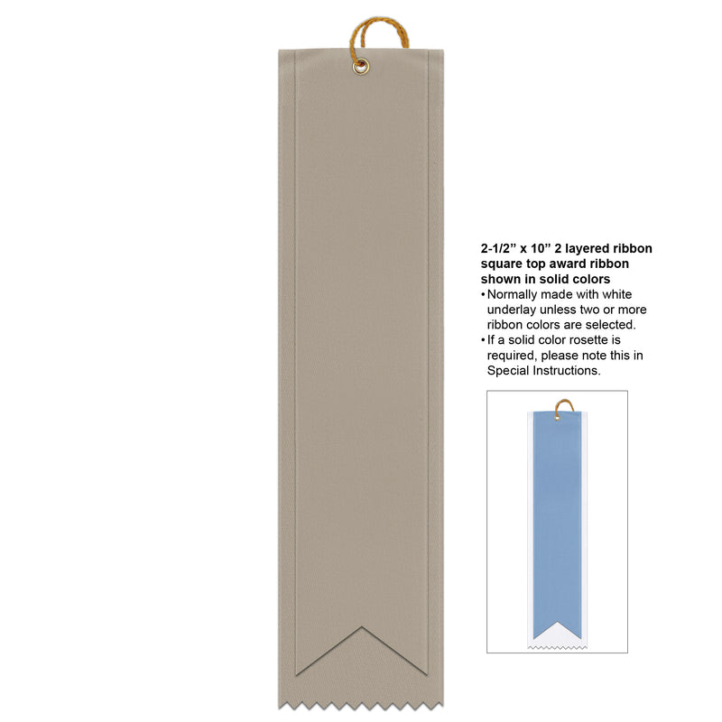 2 Layered Square Top Award Ribbon | Award Ribbons