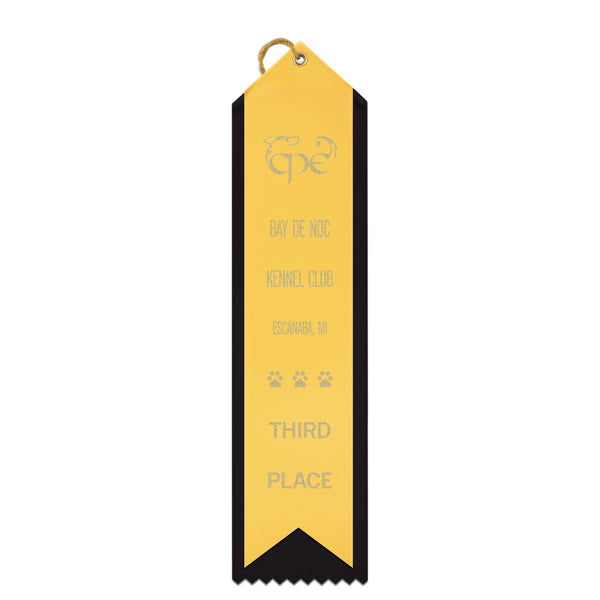 2-1/2" x 10" Custom 2 Layered Point Top Award Ribbon