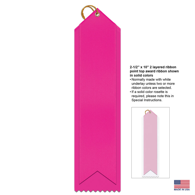 Top Notch Ribbon 2 Layered Point Top Award Ribbon | Award Ribbons