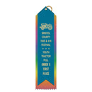 2-1/2" x 10" Custom Rainbow Point Top 2 Layered Ribbon