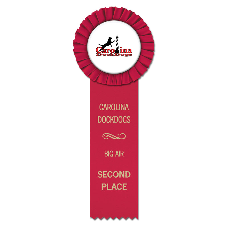 Little Rose 1 Rosette Award Ribbon, 3" Top