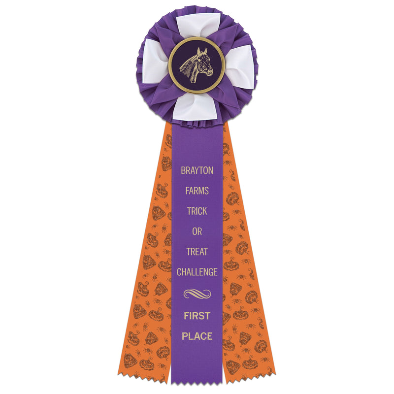 Iverson 3 Rosette Award Ribbon, 4-1/2" Top