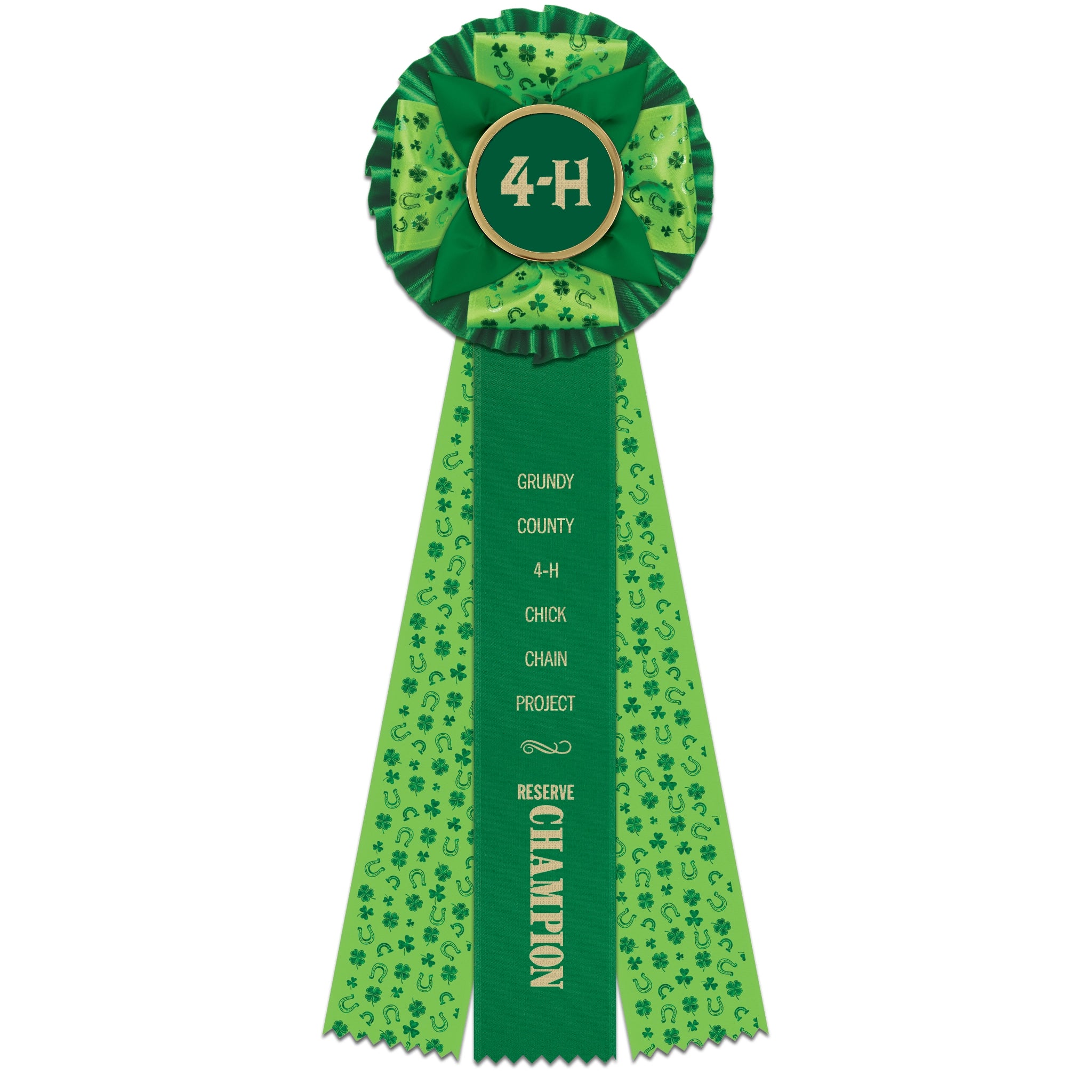 Deluxe Iverson 3 Rosette Award Ribbon, 4-1/2