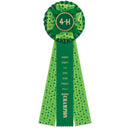 Deluxe Iverson 3 Rosette Award Ribbon, 4-1/2" Top