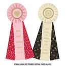 Ideal 3 Rosette Award Ribbon 4" Top - Hodges Badge Company, Inc.
