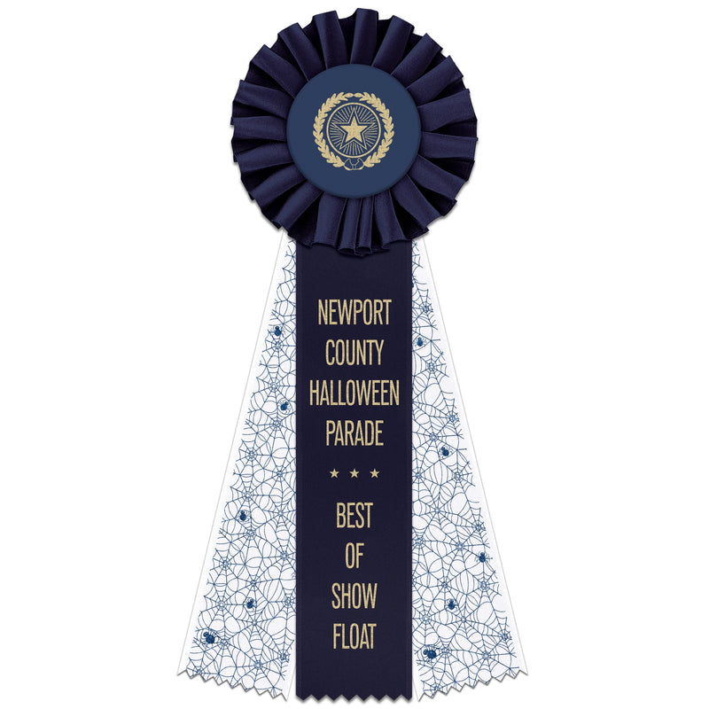 Ideal 3 Rosette Award Ribbon 4" Top