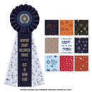 Ideal 3 Rosette Award Ribbon 4" Top - Hodges Badge Company, Inc.