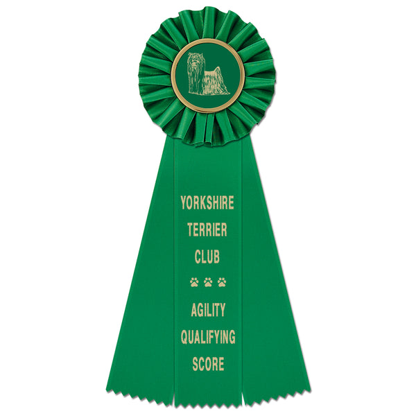 Ideal 3 Rosette Award Ribbon 4" Top