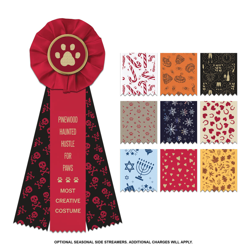 Empire 3 Rosette Award Ribbon, 4" Top