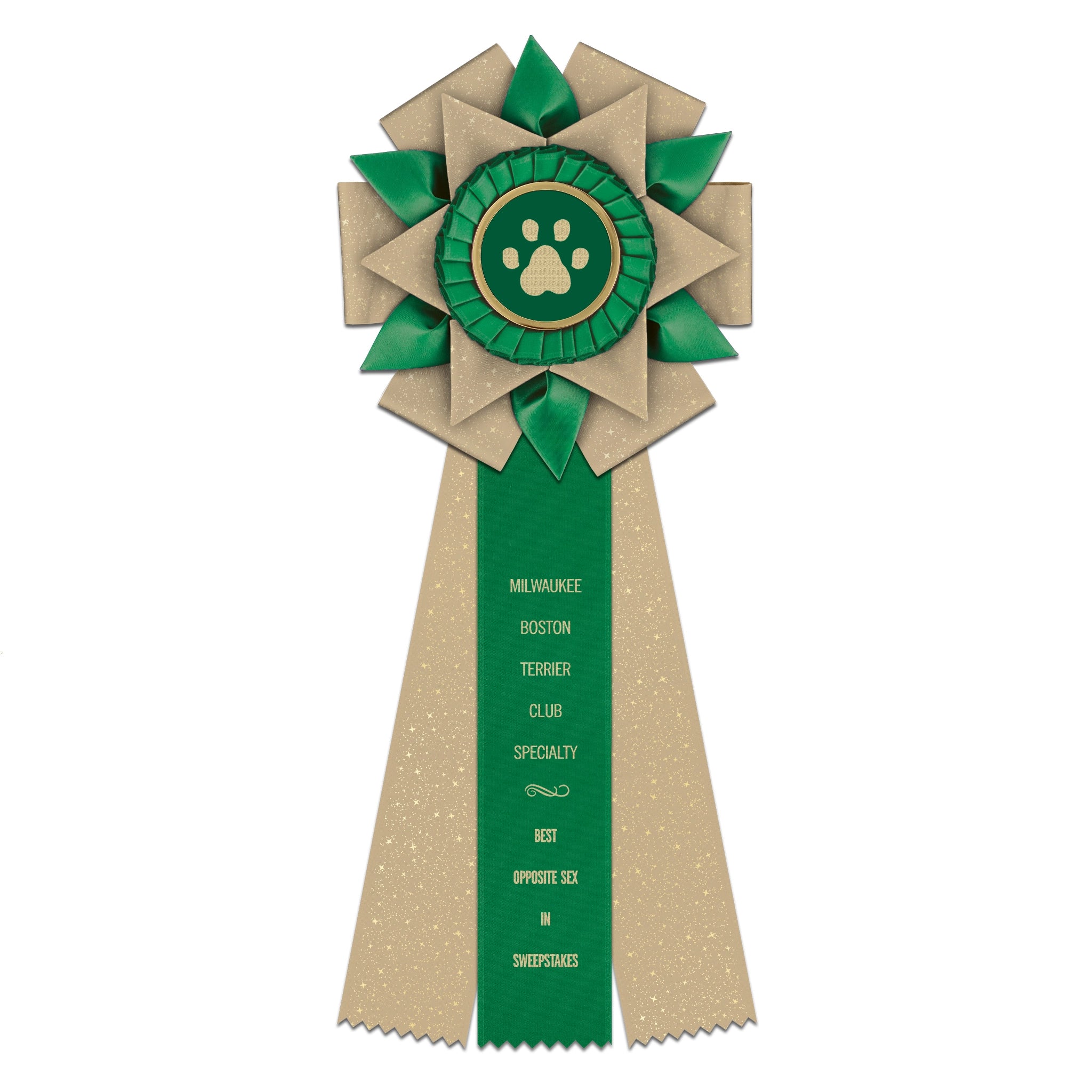 Deluxe Bath 3 Rosette Award Ribbon, 6