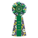 Deluxe Bath 3 Rosette Award Ribbon, 6" Top