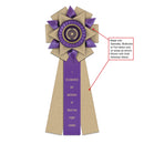 Deluxe Bath 3 Rosette Award Ribbon, 6" Top