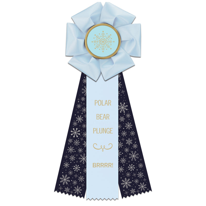 Beauty 3 Rosette Award Ribbon 4-1/2" Top