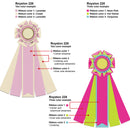 Royston 5 Rosette Award Ribbon, 5" Top