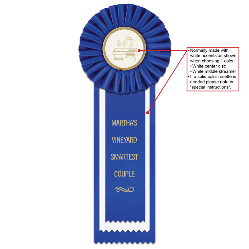 Alton 1 Rosette Award Ribbon, 4-1/2" Top