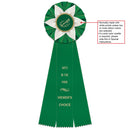 Ewell 3 Rosette Award Ribbon, 4-1/2" Top - Hodges Badge Company, Inc.