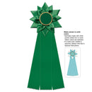 Wales 3 Rosette Award Ribbon, 5-1/2" Top - Hodges Badge Company, Inc.